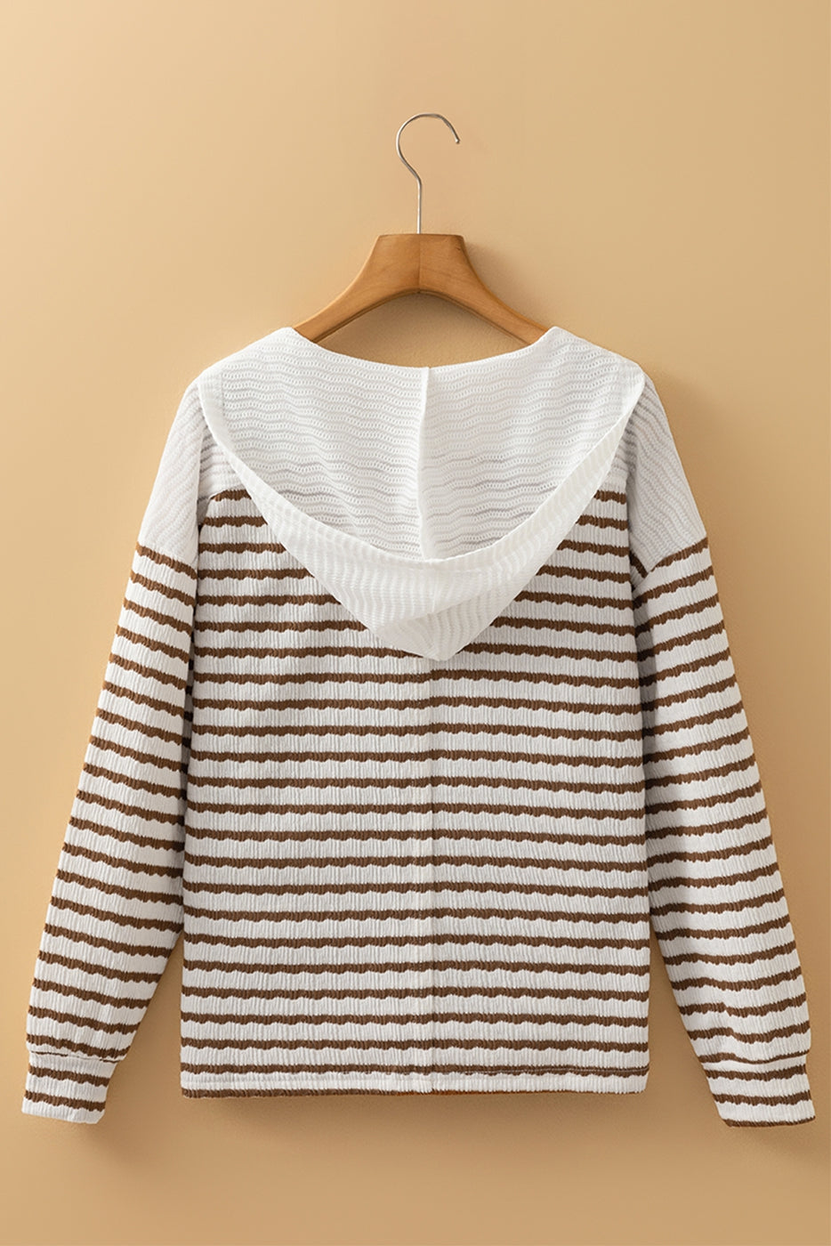 Textured Striped Hoodie