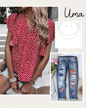 Load image into Gallery viewer, UMA - Red Floral Top