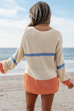 Load image into Gallery viewer, Colorblock Drop Shoulder Sweater