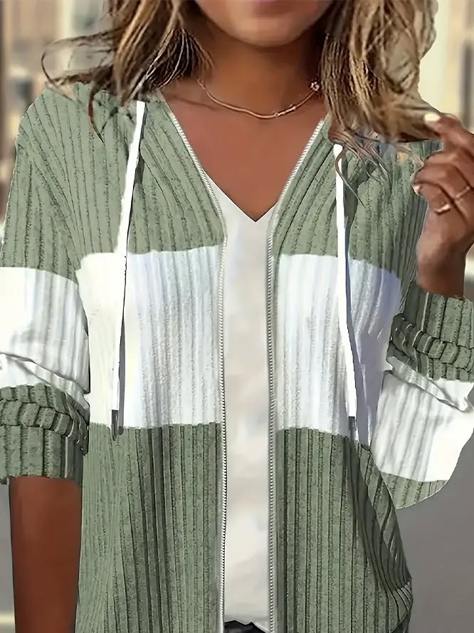 Zipper Ribbed Knitting Top