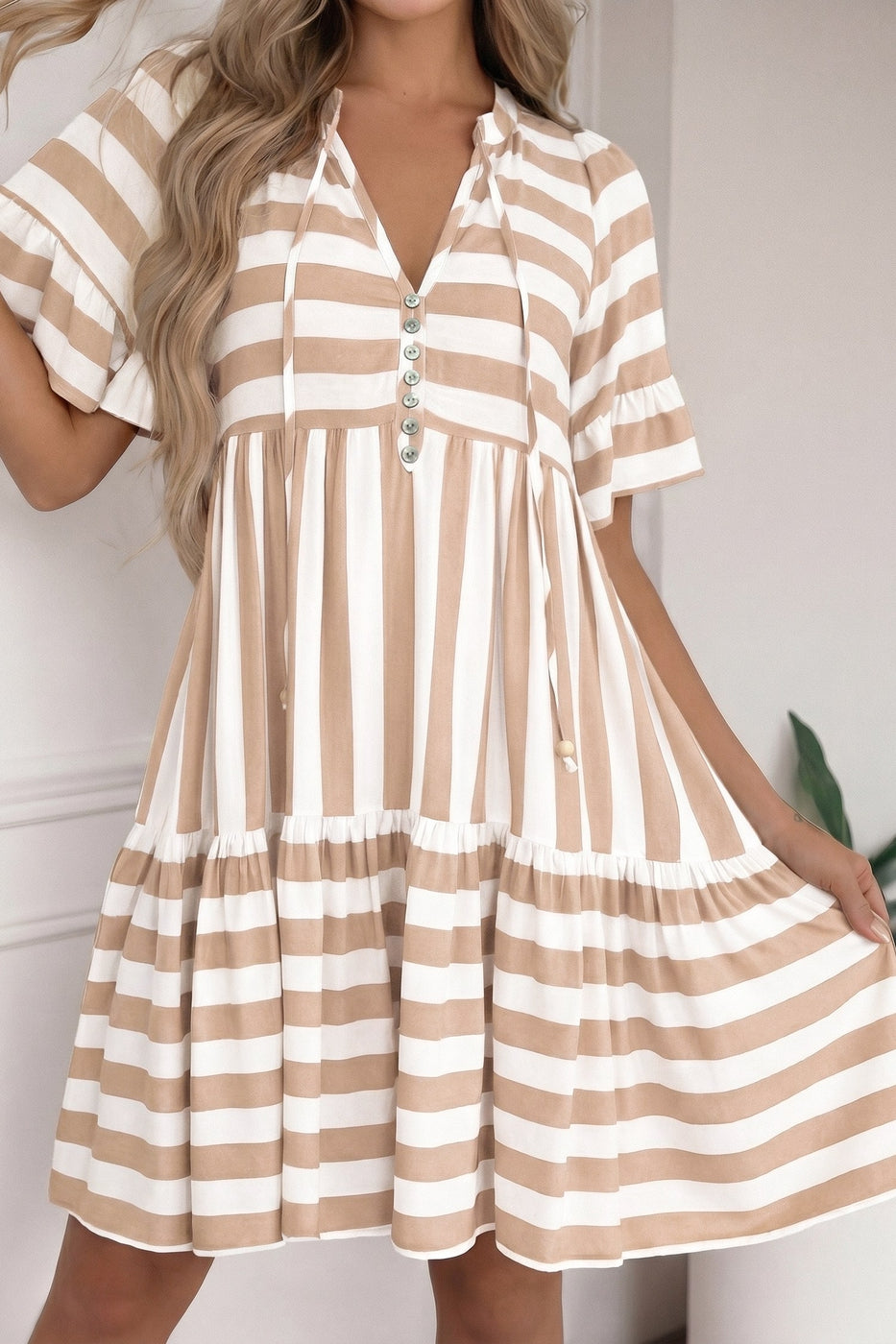 Striped Flared Dress