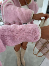 Load image into Gallery viewer, Pink Oversized Open Cardigan