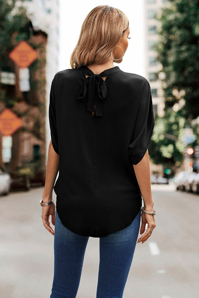 Cut Out Drop Shoulder Top