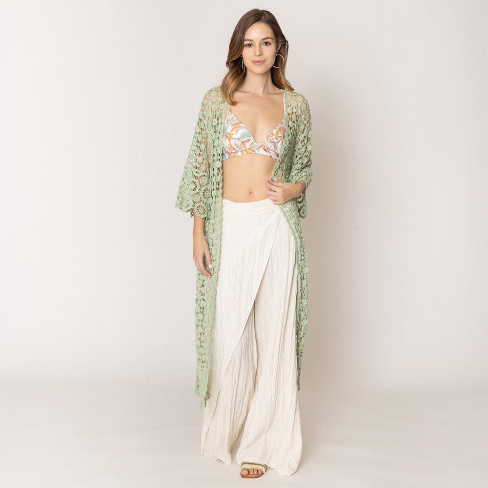 Crochet Cardigan - Sage