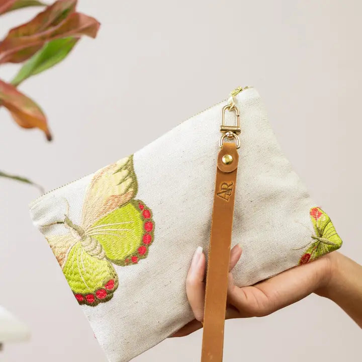 Embroidered Wristlet