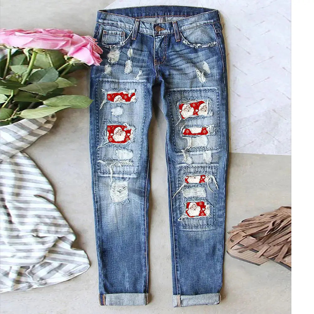 Santa Claus Patch Denim