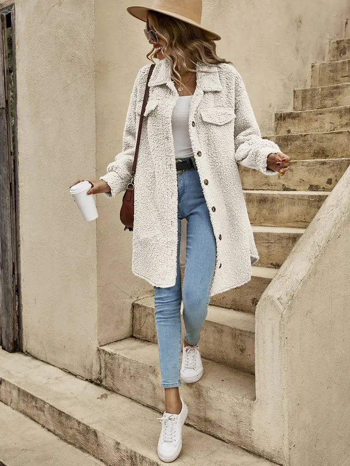 Button Up Sherpa Jacket
