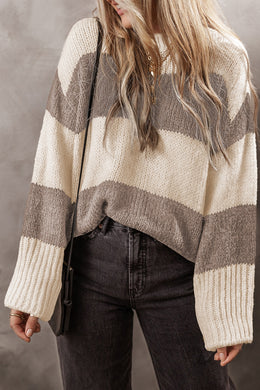 Colorblock Loose Pullover