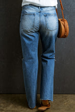 Load image into Gallery viewer, Distressed Raw Edge Jeans
