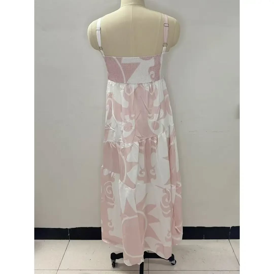 Print Spaghetti Strap Maxi