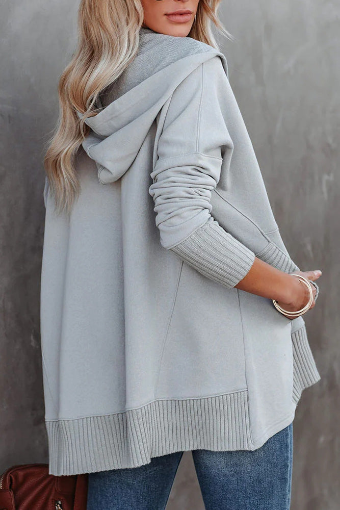 Snap Button Oversized Hoodie
