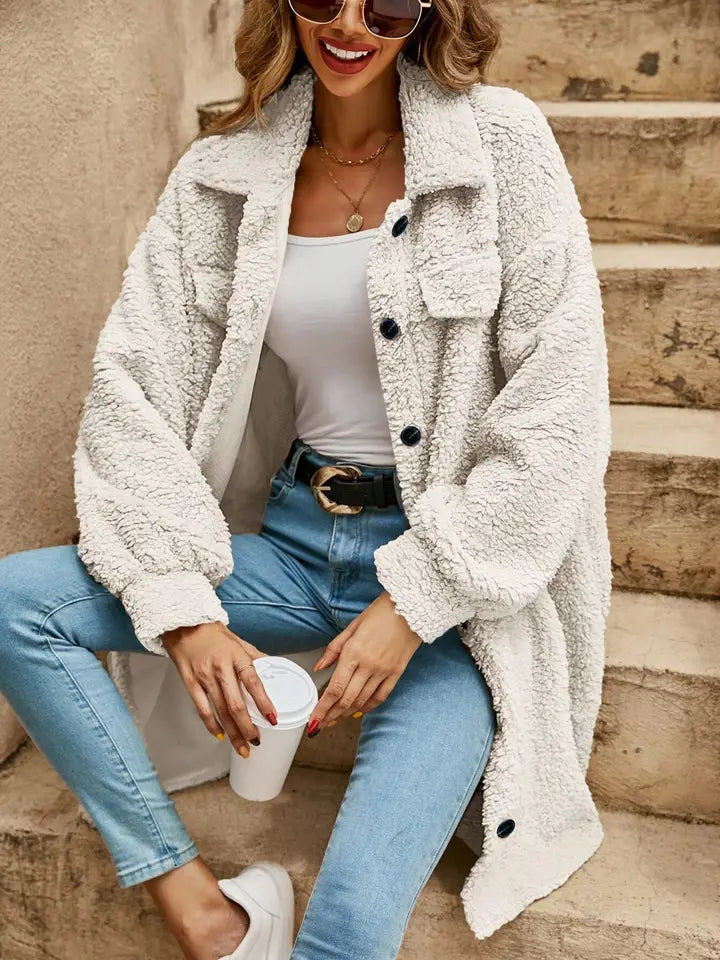 Button Up Sherpa Jacket