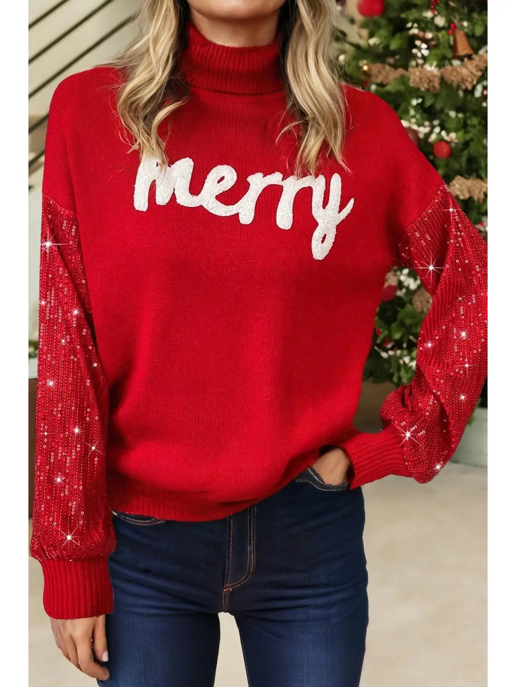 Sequin Holiday Top