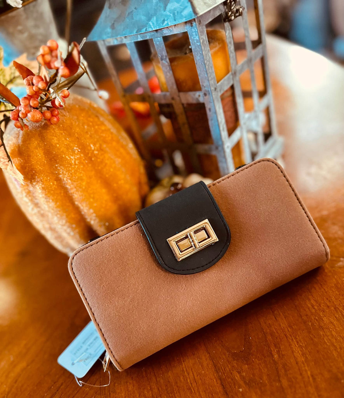 Suede Crossbody Wallet