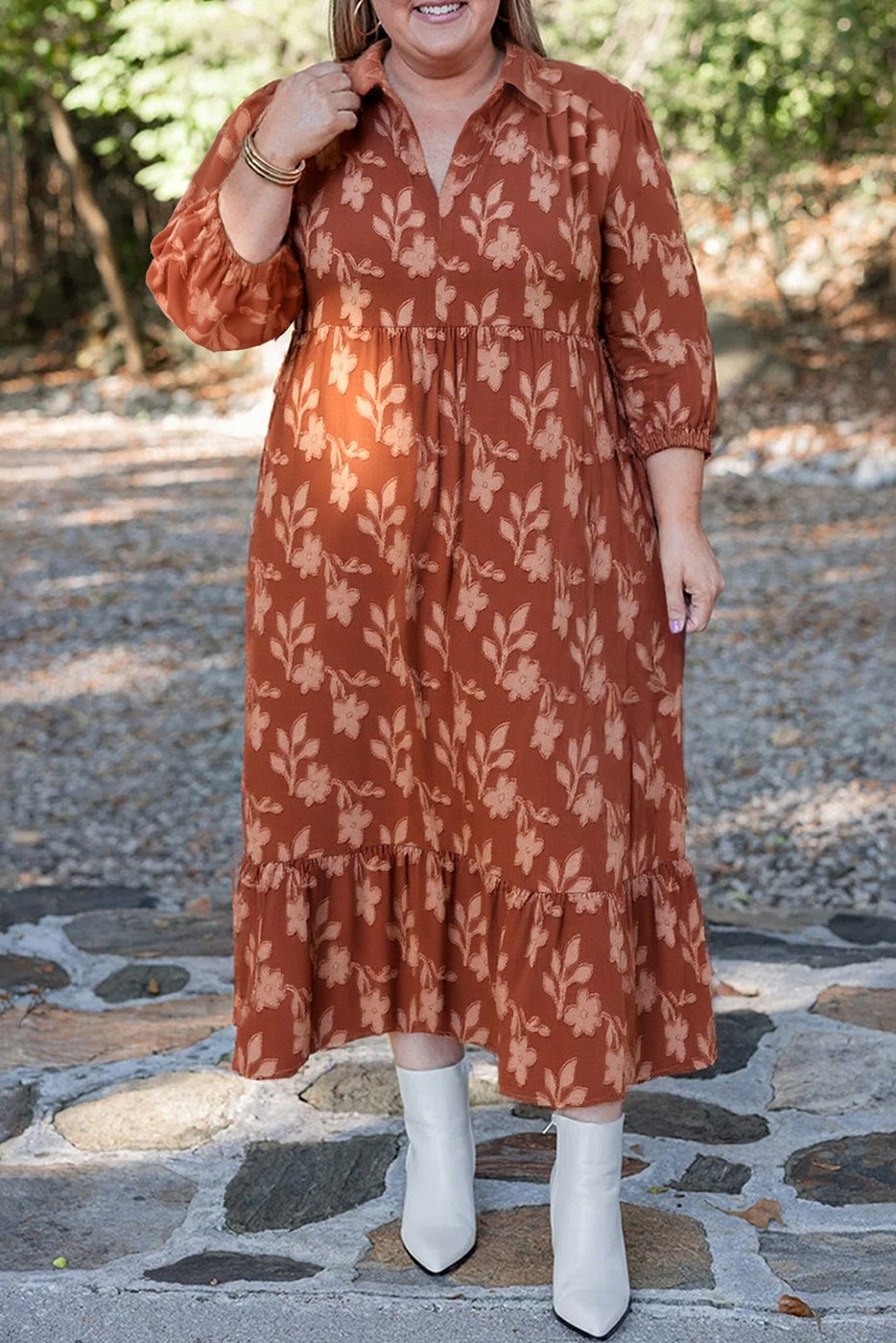 Floral Maxi Dress - CURVY