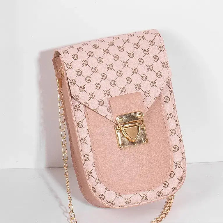 Geometric Pattern Crossbody Phone Bag