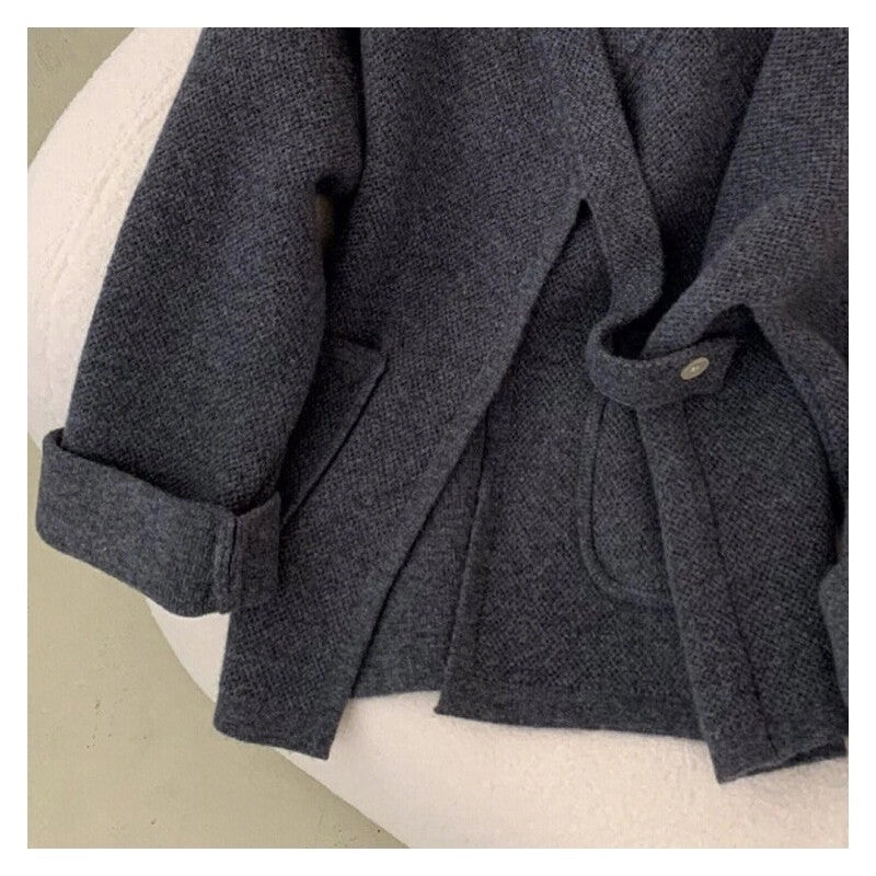 Loose Knit Cardigan - Charcoal