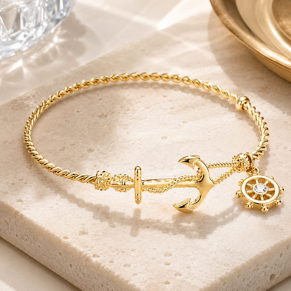 Anchor Bracelet - Gold Tone