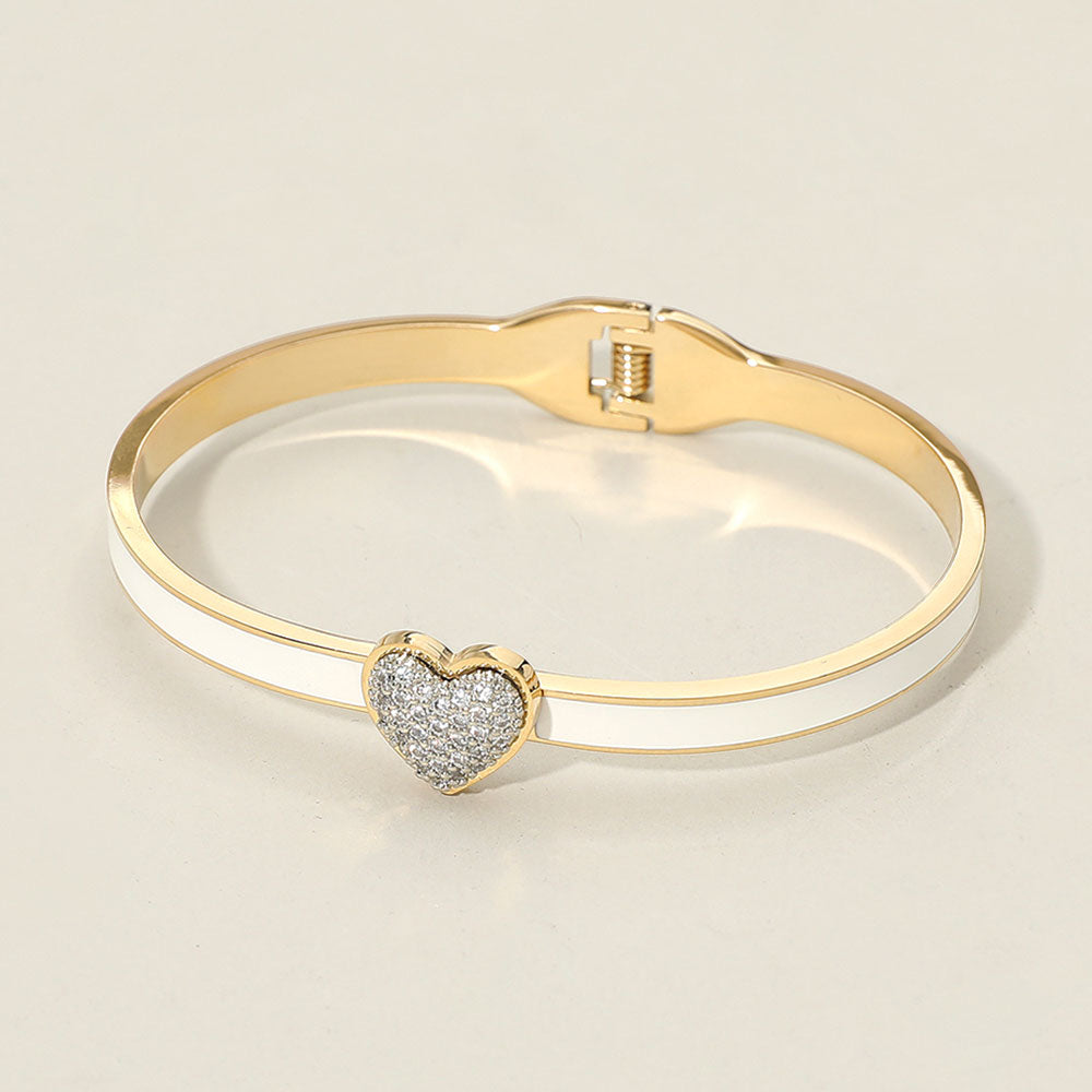 Stainless Steel CZ Stone Bracelet