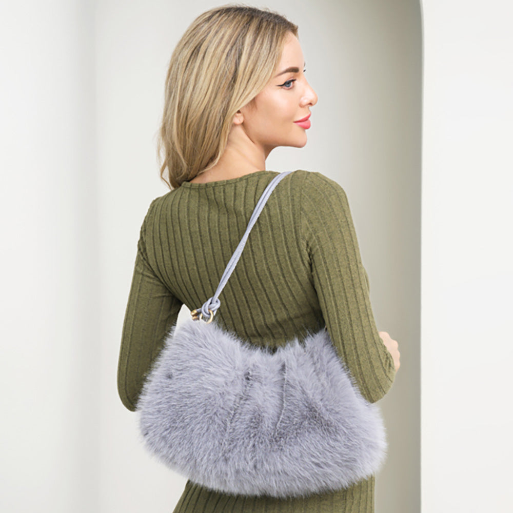 Soft Plus Faux Fur Shoulder Bag