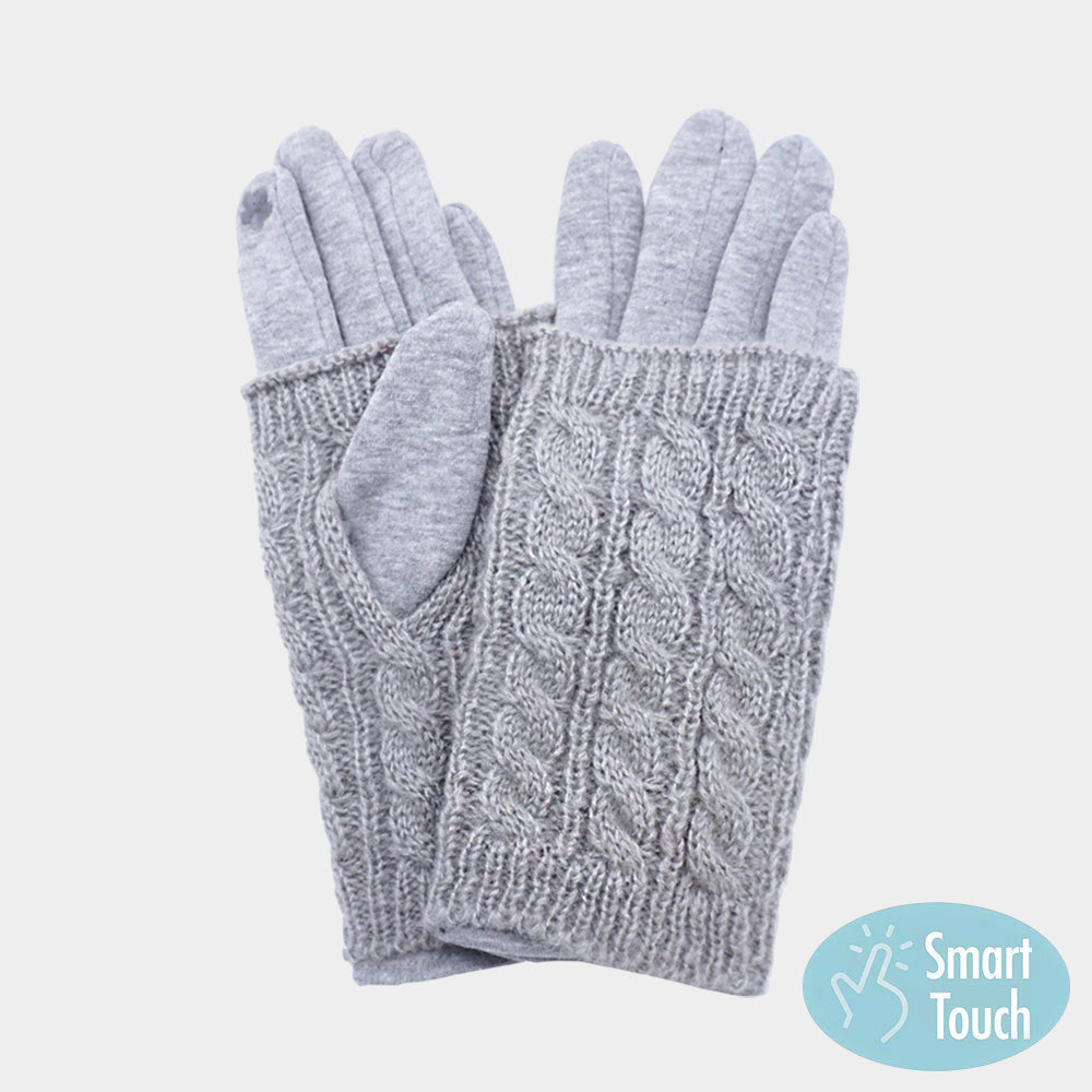 Gloves Cable Knit Smart Touch Gloves