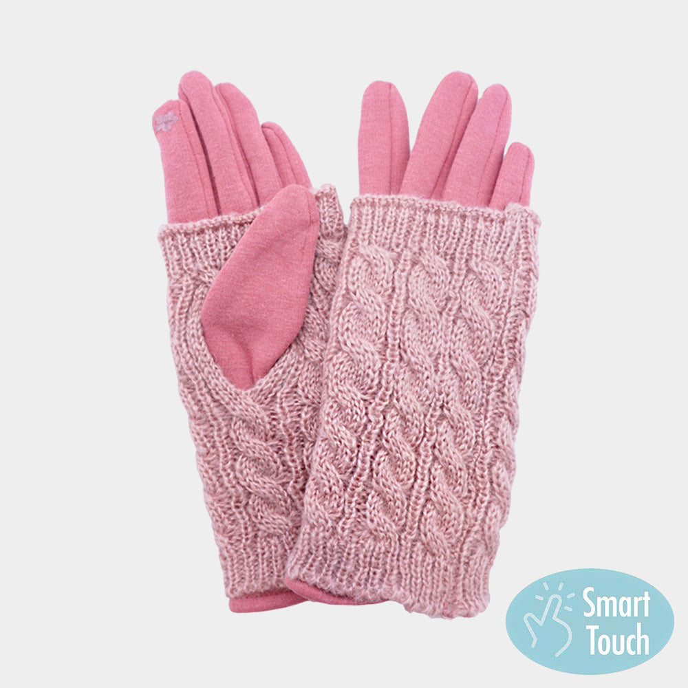 Gloves Cable Knit Smart Touch Gloves