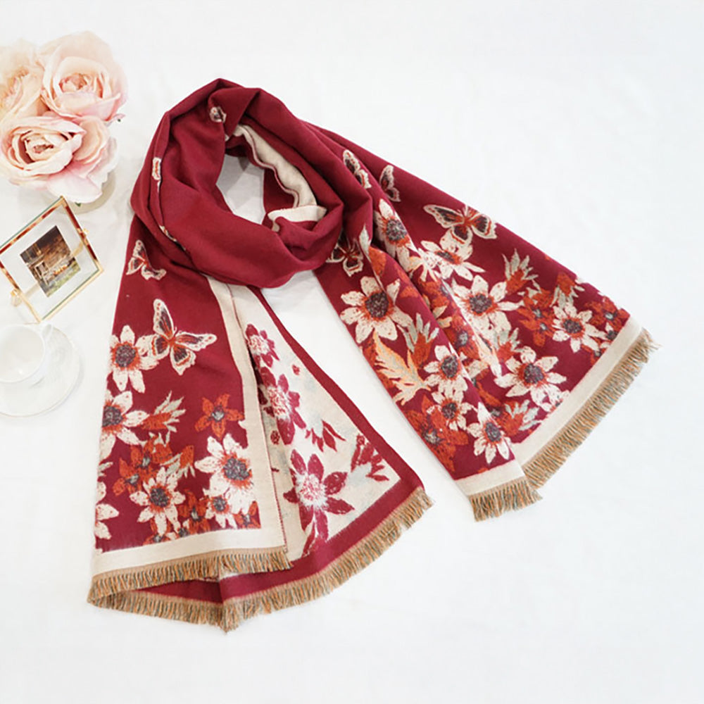 Floral Elegance Cashmere Feel
