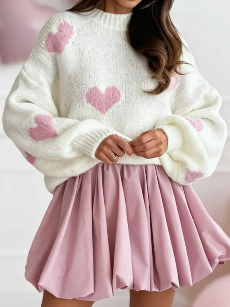 Heart Pattern Sweater