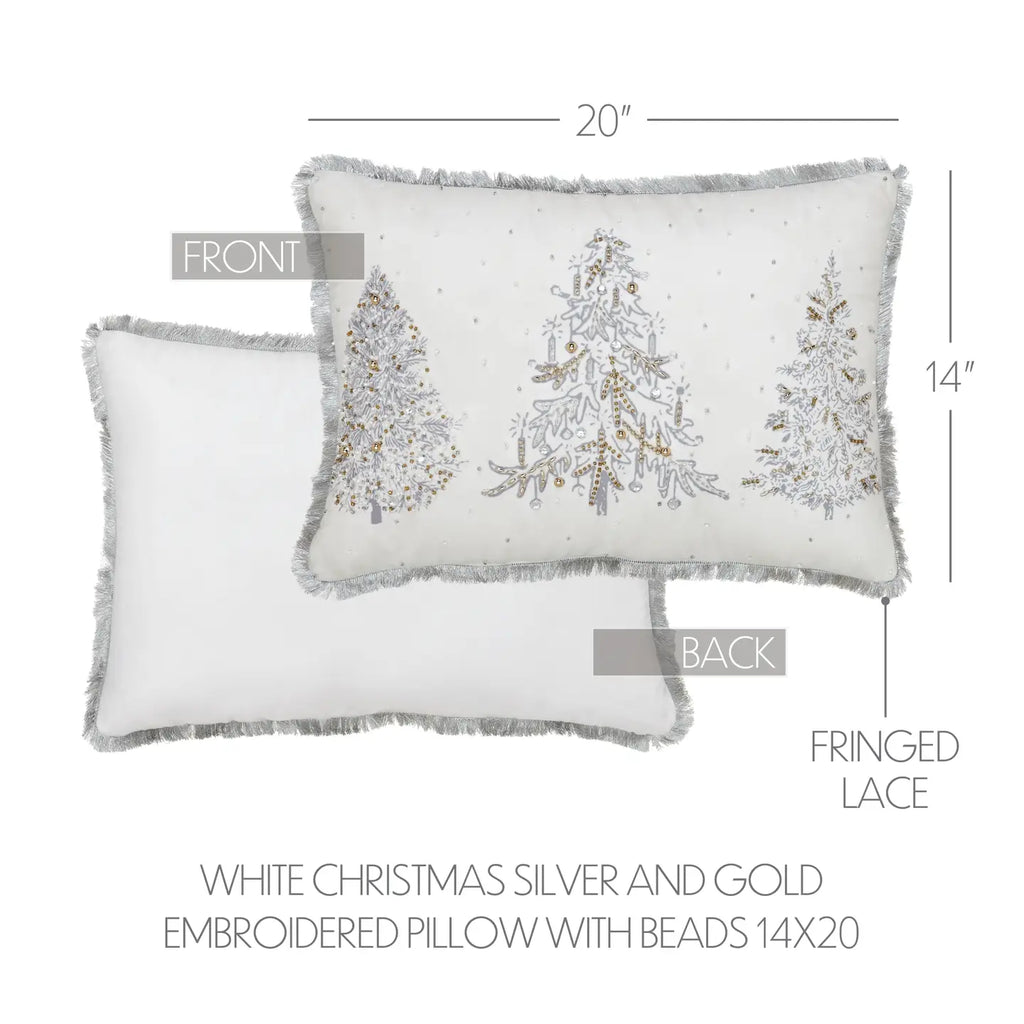 White Christmas Pillow