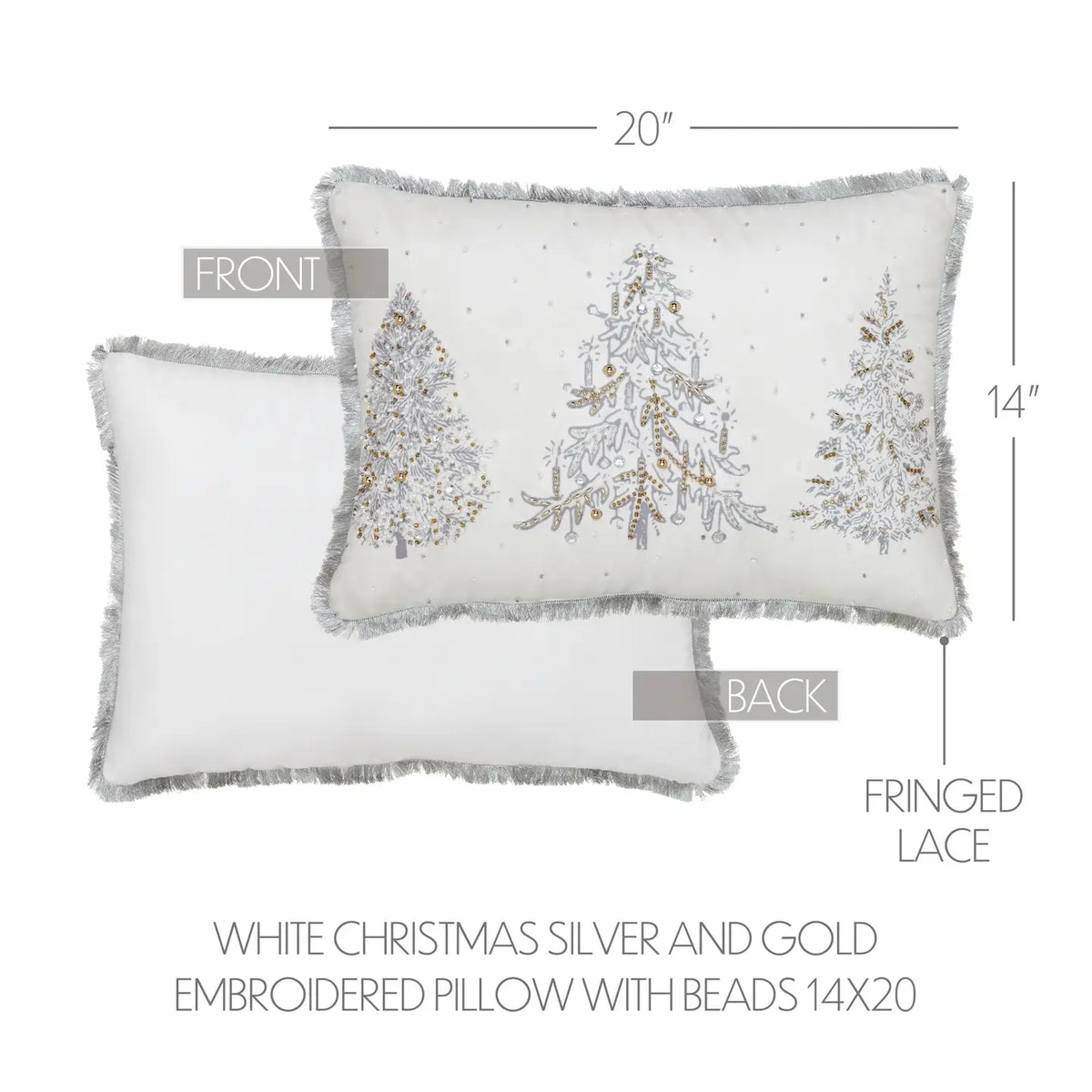 White Christmas Pillow