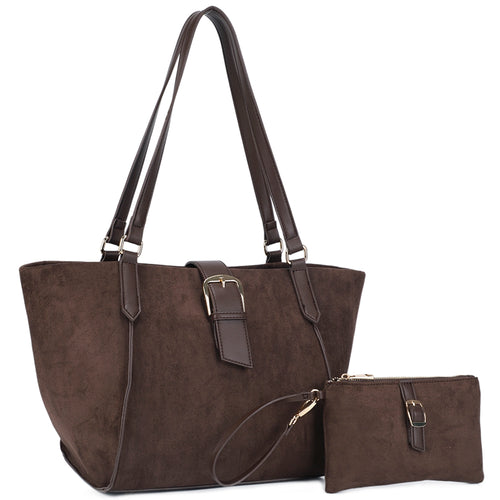 2 in 1 Buckle Design Shoulder Tote