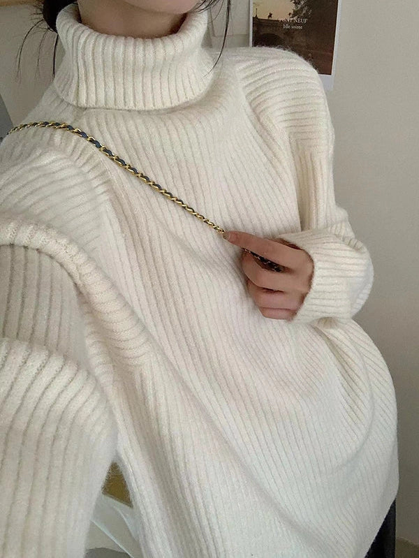 Split-Joint High Neck Sweater