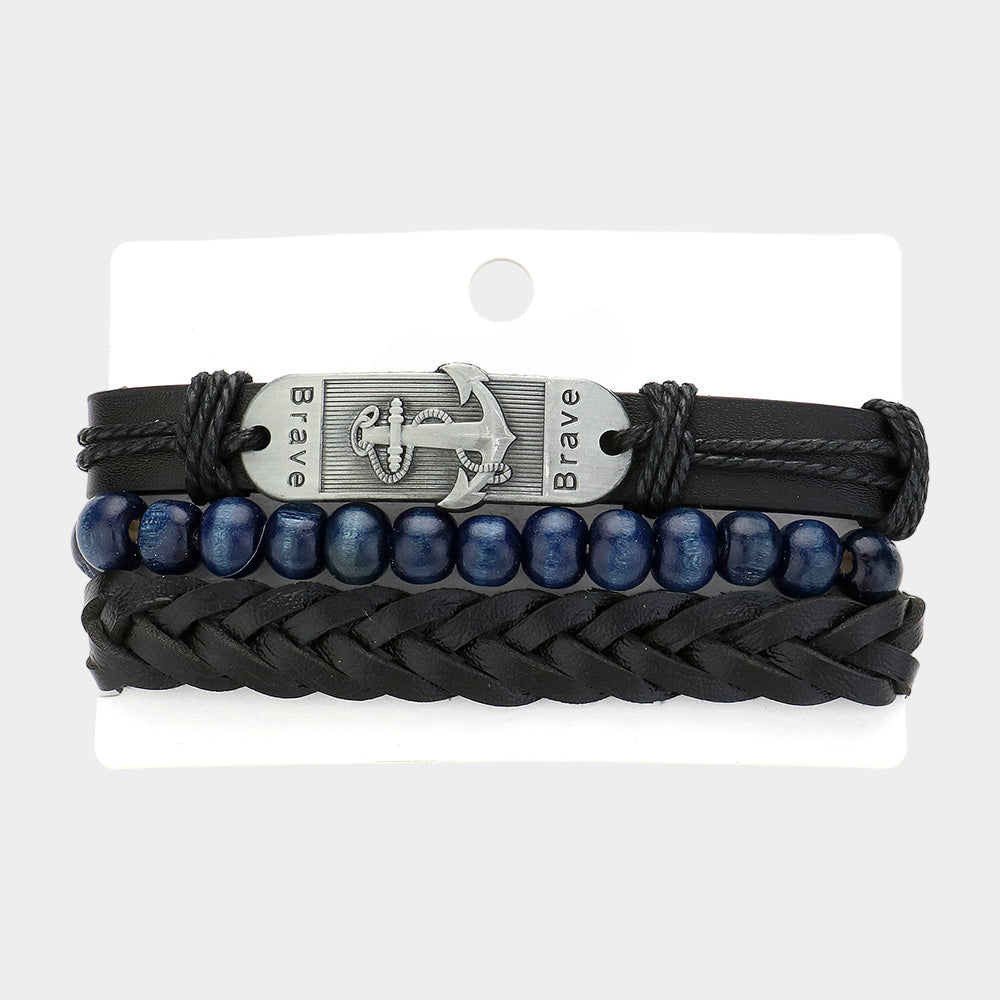 BRAVE leather rope bracelet