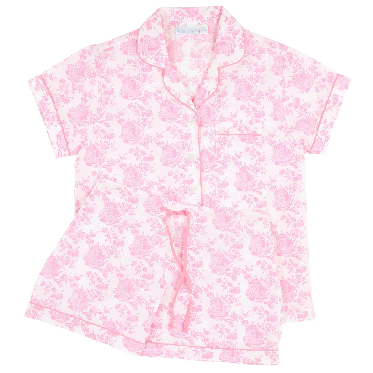 Pagoda Pink Short Sleeve Shorty Pajamas