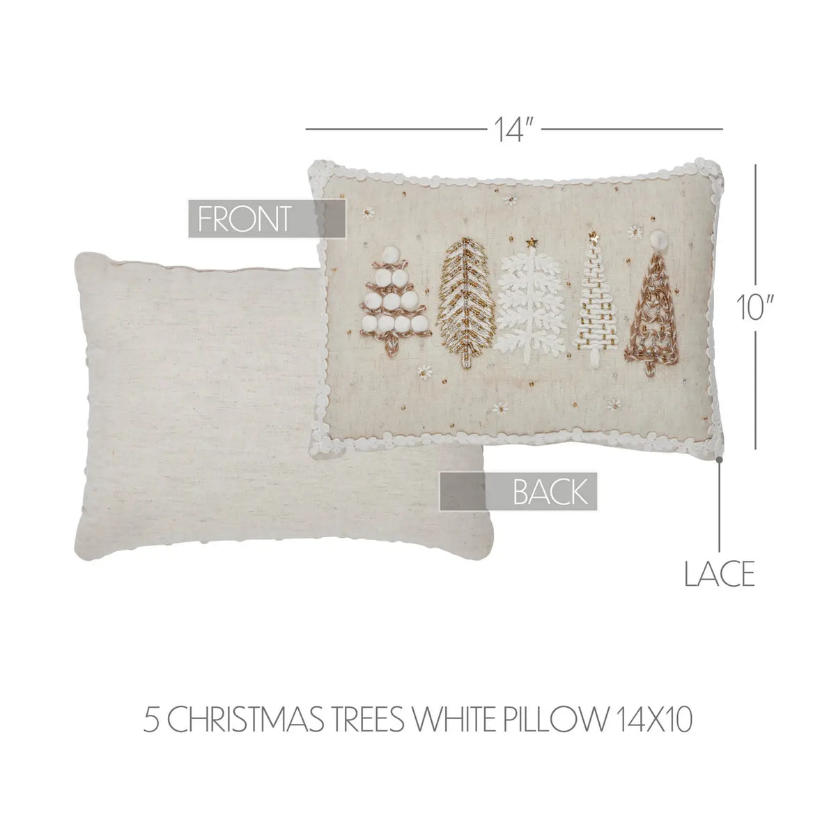 Christmas Tree Pillow Beige