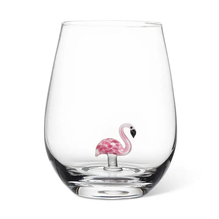 Flamingo Stemless Glass