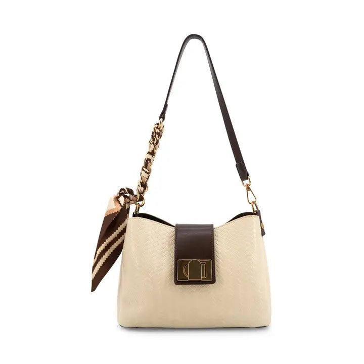 Sabine Woven Vegan Leather Scarf Crossbody Bag