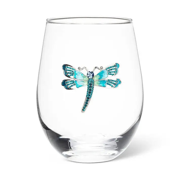 Dragonfly Stemless Glass