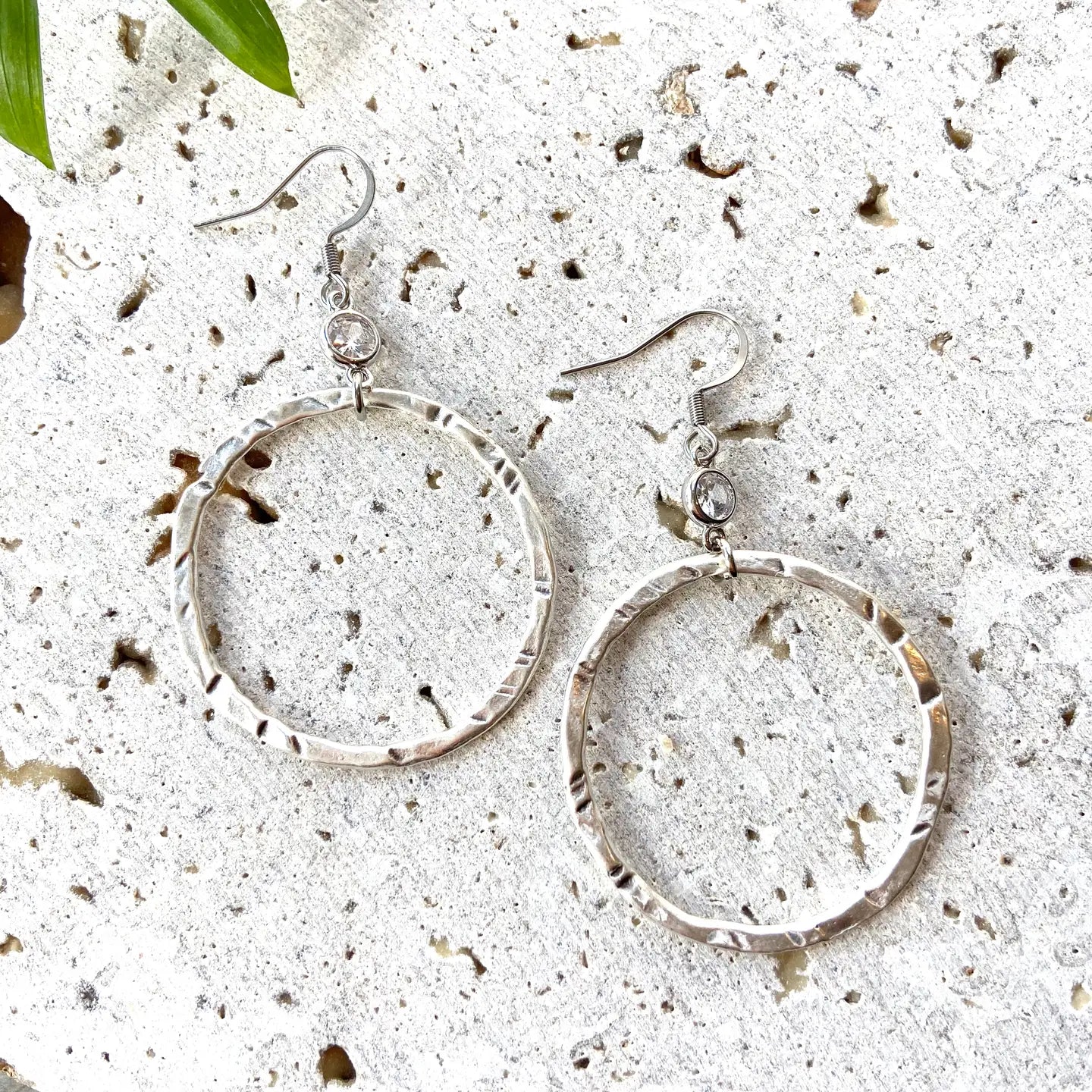 Boho Silver Hoops