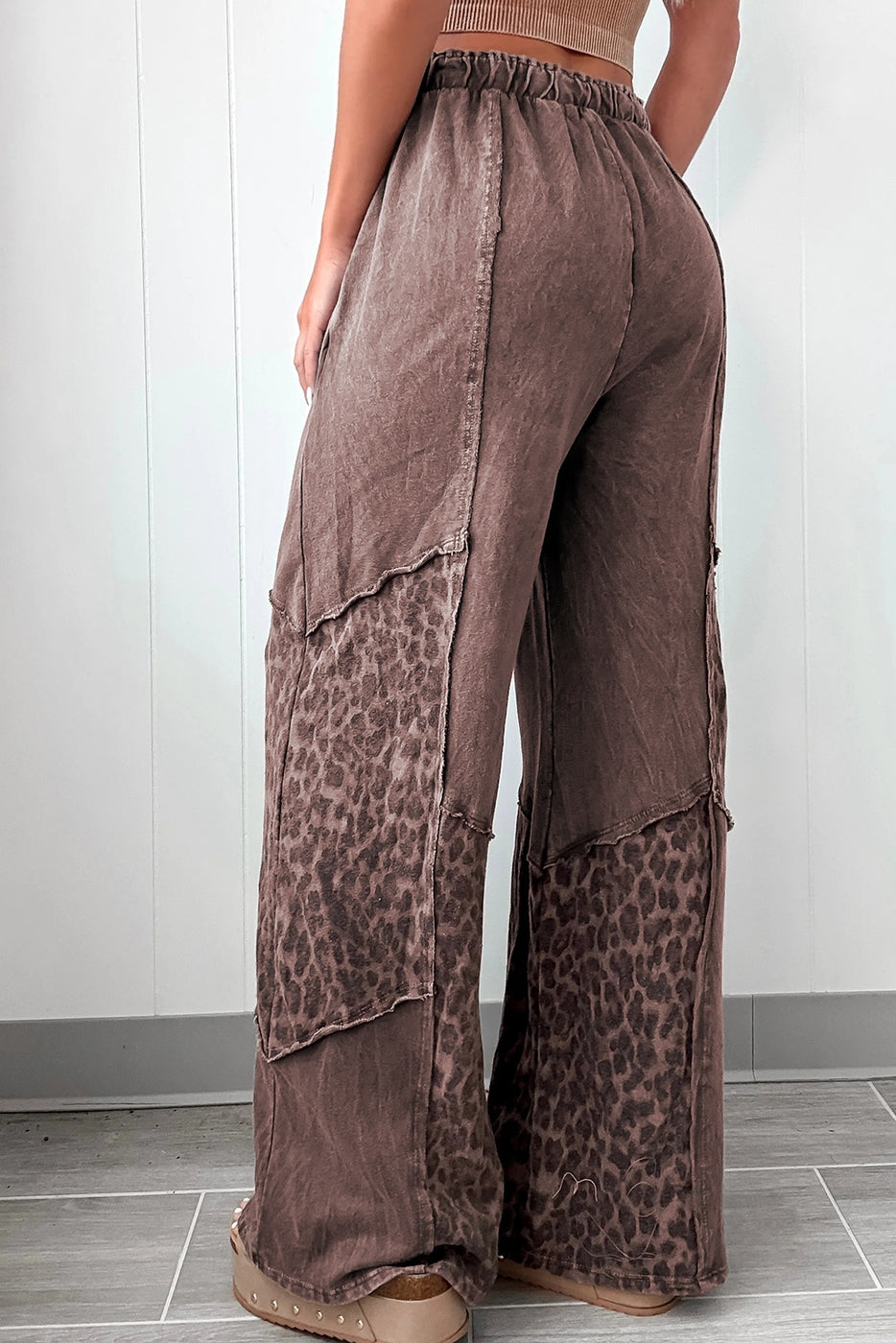 Leopard Patchwork Pants