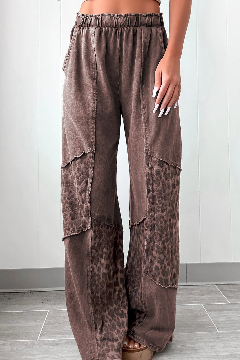 Leopard Patchwork Pants