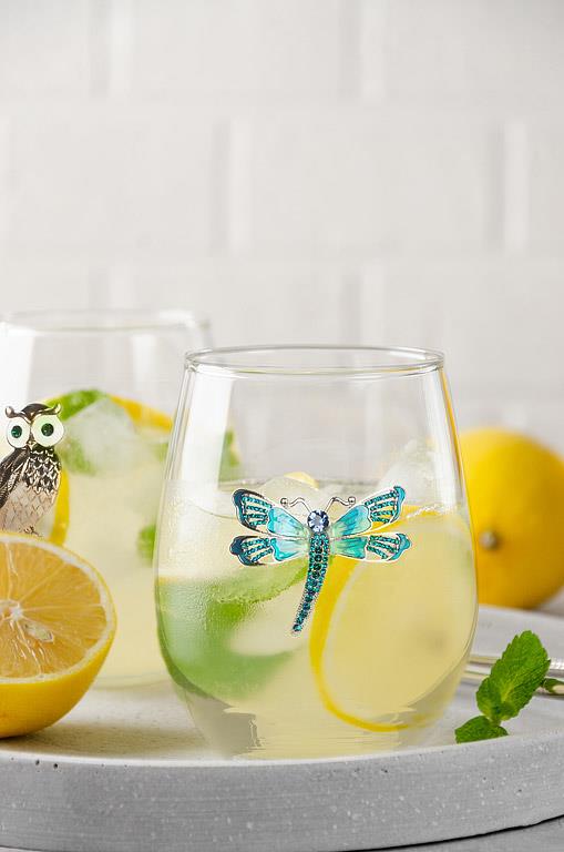 Dragonfly Stemless Glass