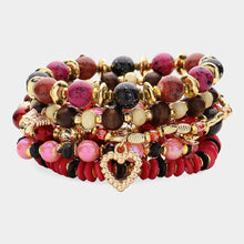 Load image into Gallery viewer, 7 pc stretch bracelet