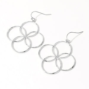 Metal Wire Open Abstract Earrings