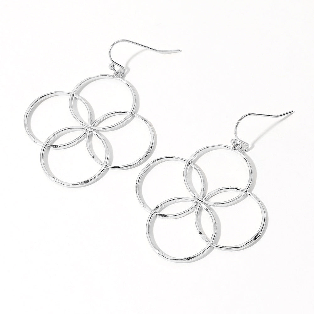 Metal Wire Open Abstract Earrings