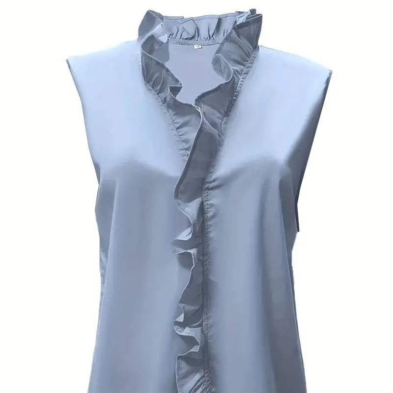 Sleeveless Ruffle Top