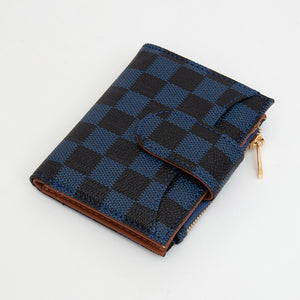 Faux Leather Checkered Wallet